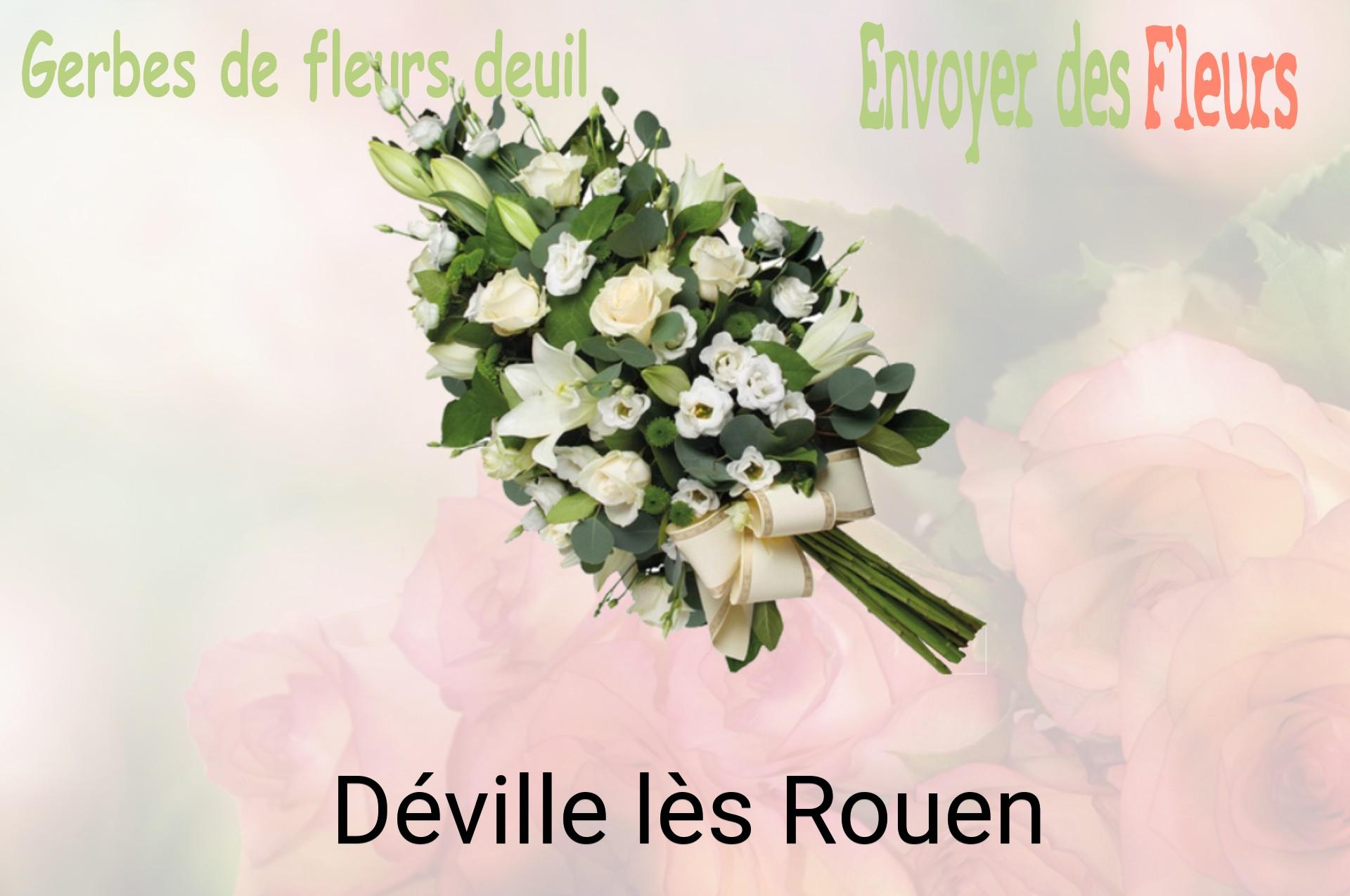 Gerbe de fleurs de deuil livrée à Déville-lès-Rouen
